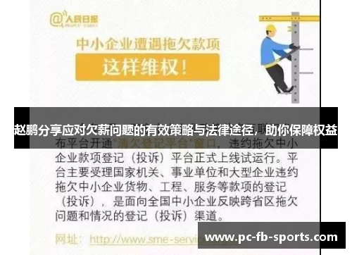 赵鹏分享应对欠薪问题的有效策略与法律途径，助你保障权益
