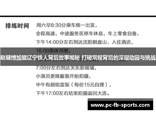 赵健博加盟辽宁铁人背后故事揭秘 打破常规背后的深层动因与挑战